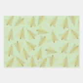 Elegant pastel-kerstboompatroon inpakpapier vel (Voorkant 2)
