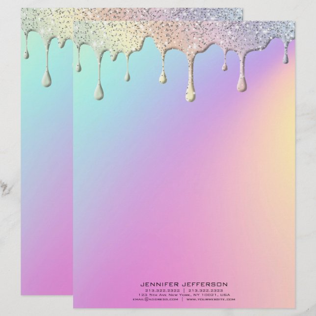 Elegant pastel letterhead briefhoofd (Voorkant / Achterkant)