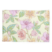 Elegant Pastel Lily Floral Pattern Kussensloop (Achterkant)