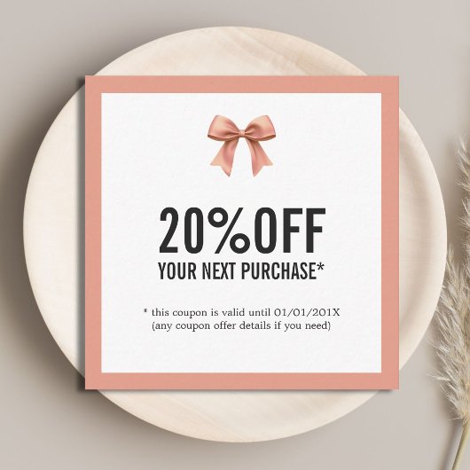 Elegant Pastel Lint Stijlvolle Schoonheid Salon Co Kortingskaartje