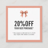 Elegant Pastel Lint Stijlvolle Schoonheid Salon Co Kortingskaartje (Voorkant)