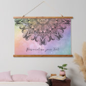 Elegant Pastel Mandala Trippy Psychedelic Hippie Hangend Wandkleed (Slaapkamer)