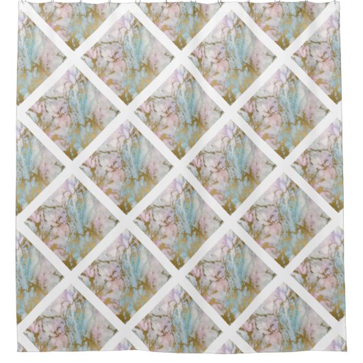 ELEGANT PASTEL MARBLE ABSTRACT 2 SHOWER CURTATION DOUCHEGORDIJN (Voorkant)