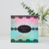 ELEGANT Pastel marble BACHELORETTE ARTIJ INVITE Kaart (Staand voorkant)