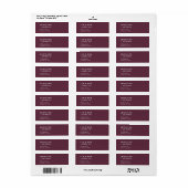 Elegant Pastel Minimal Modern Retouradreslabel Etiket (Full Sheet)