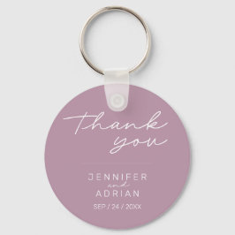 Elegant Pastel Minimal Paars Wedding sleutelhanger
