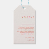 Elegant Pastel Minimal Wedding WelkomstcadeLabels Cadeaulabel (Voorkant)