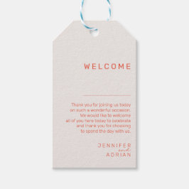 Elegant Pastel Minimal Wedding WelkomstcadeLabels Cadeaulabel