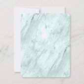 Elegant Pastel Mint Typografie & Marble Back Foto Save The Date (Achterkant)