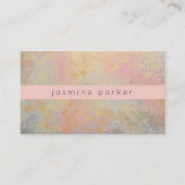 Elegant Pastel Mottled Marmer Visitekaartje (Voorkant)
