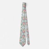 Elegant Pastel Naadloos Bloemmotief Stropdas (Voorkant)