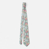 Elegant Pastel Naadloos Bloemmotief Stropdas (Achterkant)