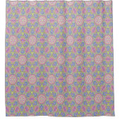 Elegant Pastel Ornamental Mandala Zen Yoga Pattern Douchegordijn (Voorkant)