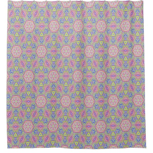 Elegant Pastel Ornamental Mandala Zen Yoga Pattern Douchegordijn (Voorkant)