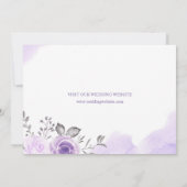 Elegant Pastel Paars Floral sla de foto op Save The Date (Achterkant)