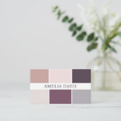 Elegant Pastel Palet Kleuren Patroon Visitekaartje (Staand voorkant)