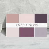 Elegant Pastel Palet Kleuren Patroon Visitekaartje