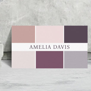 Elegant Pastel Palet Kleuren Patroon Visitekaartje