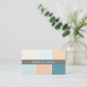 Elegant Pastel Palet Kleuren Patroon Visitekaartje (Staand voorkant)