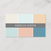 Elegant Pastel Palet Kleuren Patroon Visitekaartje (Voorkant)