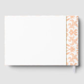 Elegant Pastel Peach Bruiloft Gastenboek (Achterkant)