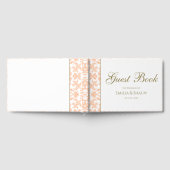 Elegant Pastel Peach Bruiloft Gastenboek (Volledig)