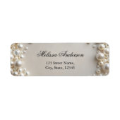 Elegant Pastel Pearls Vrijgezellenfeest Retourlabe Etiket (Voorkant)