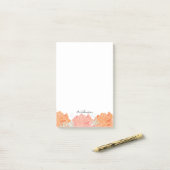 Elegant Pastel Peonies Floral Pattern Post-it® Notes (Op bureau)