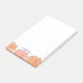 Elegant Pastel Peonies Floral Pattern Post-it® Notes (Schuin)