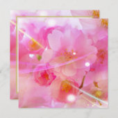 Elegant Pastel Pink Cherry Blossom Flowers Weddens Kaart (Voorkant / Achterkant)