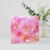 Elegant Pastel Pink Cherry Blossom Flowers Weddens Kaart (Staand voorkant)