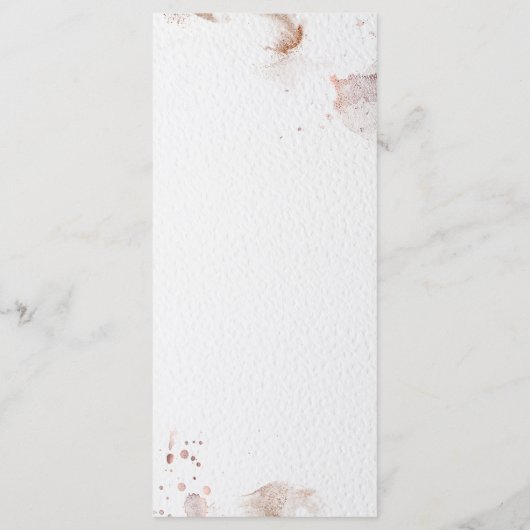 Elegant Pastel Pink Floral Lijst Fancy Menu (Achterkant)