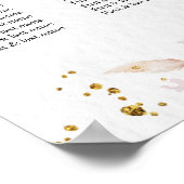 Elegant Pastel Pink Floral Lijst Fancy Poster (Hoek)