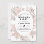 Elegant Pastel Pink Floral Lijst & Gold Druppels Kaart (Voorkant)