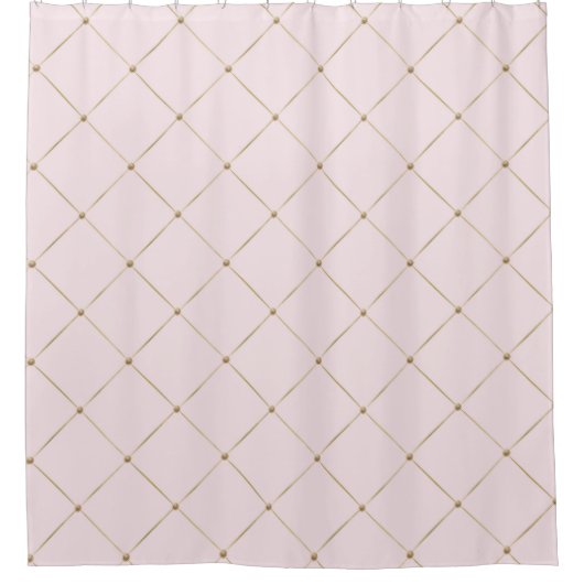 ELEGANT PASTEL PINK GOLD CRISSCROSS SHOWER CURTATI DOUCHEGORDIJN (Voorkant)