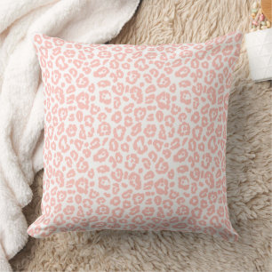 Elegant Pastel Pink Leopard Print Patroon Kussen