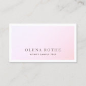 Elegant Pastel Pink Ombre Contactkaartje (Voorkant)