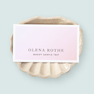 Elegant Pastel Pink Ombre Contactkaartje
