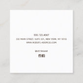 Elegant Pastel Pink Ombre Square Calling Card Contactkaartje (Achterkant)