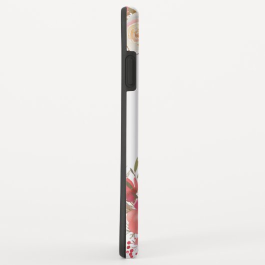 Elegant Pastel Pink Peach Roos Florence Monogram Case-Mate iPhone Case (Achterkant/rechts)