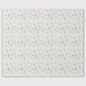 Elegant Pastel Pink Red Blue Wilde Waterverf Cadeaupapier (Vlak)