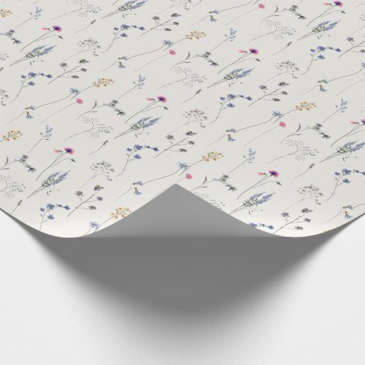 Elegant Pastel Pink Red Blue Wilde Waterverf Cadeaupapier (Hoek)