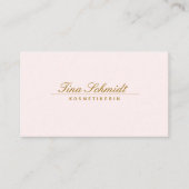 Elegant Pastel Pink Simple Beauty Script Visitekaartje (Voorkant)