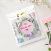 Elegant Pastel Quinceañera Favor Bags with balloon Bedankzakje (Gezegeld)