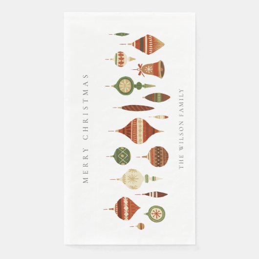 ELEGANT PASTEL RED GREEN STAR CHIRSTMAS ORNAMENS SERVET (Voorkant)