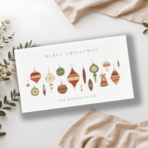 ELEGANT PASTEL RED GREEN STAR CHIRSTMAS ORNAMENS SERVET