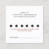 Elegant Pastel Red Heart Beauty Salon Loyalty Kaar (Achterkant)