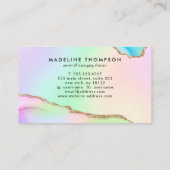 Elegant pastel regenboogschotelgewas visitekaartje (Achterkant)