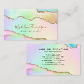 Elegant pastel regenboogschotelgewas visitekaartje (Voorkant / Achterkant)