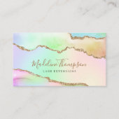 Elegant pastel regenboogschotelgewas visitekaartje (Voorkant)